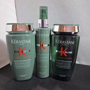 Lot - 3 Products Kérastase GENESIS HOMME Shampoo + Booster + Spray Booster